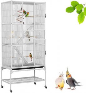 Yaheetech Jaula Grande para Pájaro Jaula para Loros Canarios Aves Jaula para Mascota